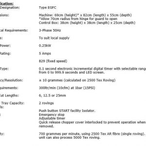 Twin Roving Electric Glassfibre Chopper